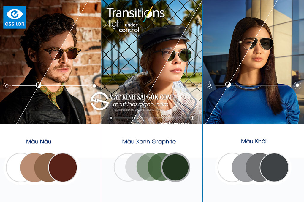 Tròng kính Đổi Màu 1.60 Essilor Trasitions Gen 8™ Colors - Hover